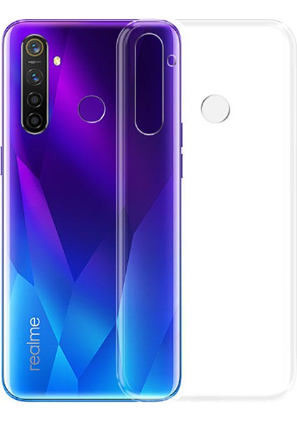 Realme 5 Pro Uyumlu Kılıf Case, Soft, Transparent, Şeffaf Ultra Esnek Ince Silikon