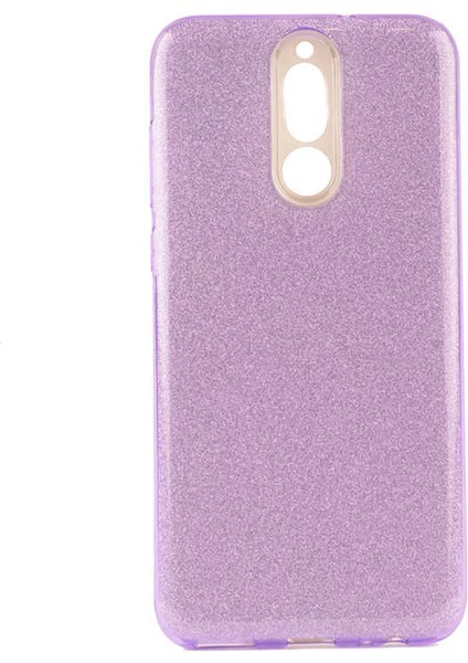 Huawei Mate 10 Lite Uyumlu Kılıf Simli Pırıltı Koleksiyonu Çift Katmanlı Pürüzsüz Yüzey