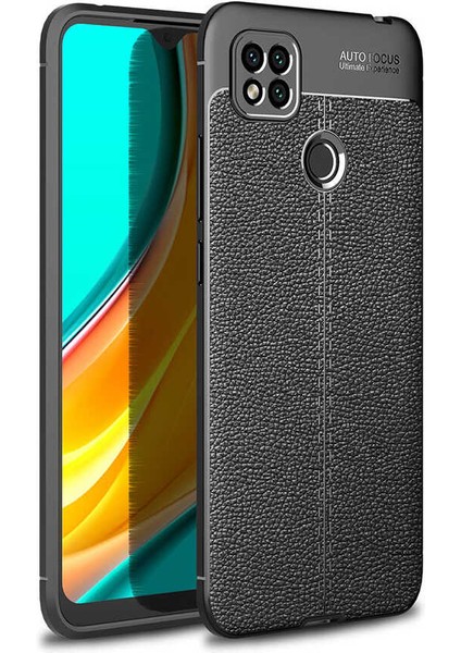Xiaomi Redmi 9c Uyumlu Kılıf Esnek Pu-Deri Leather-Pu Series Protected Case