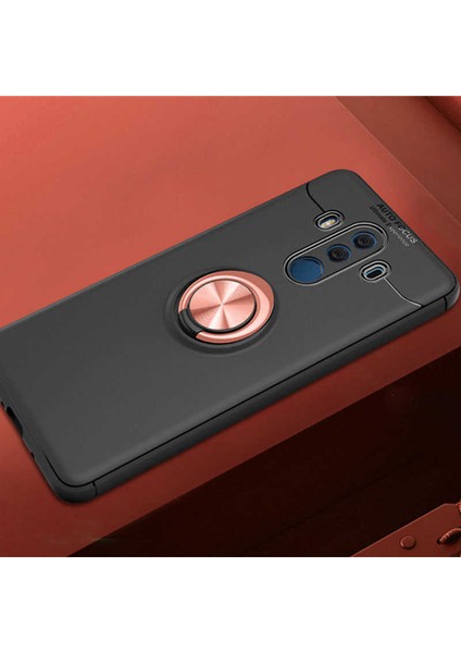 Huawei Mate 10 Pro Uyumlu Kılıf Standlı Manyetik Yüzüklü Esnek Yumuşak Silikon Case