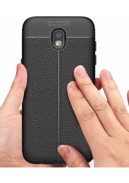 Samsung Galaxy J7 Pro Uyumlu Kılıf Esnek Pu-Deri Leather-Pu Series Protected Case