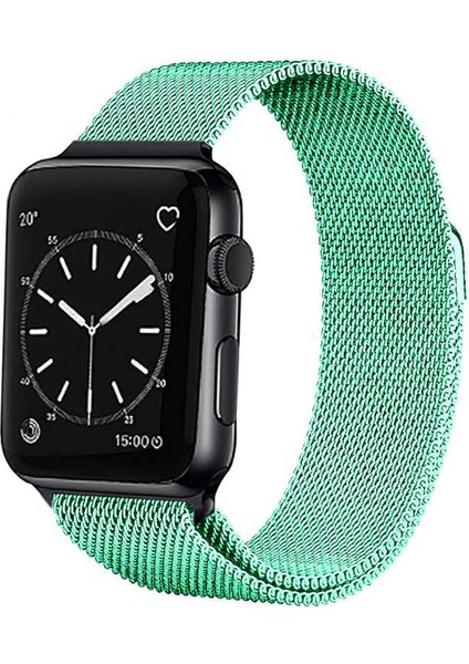 Apple Watch 42MM Uyumlu Akıllı Saat Için Kordon Metal Tel-Örgü Işlemeli Special Sağlam Tasarım