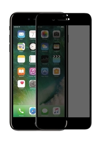 Apple iPhone 8 Uyumlu Ekran Koruyucu Tam Kaplayan Hayalet Cam Gizlilik Filtreli