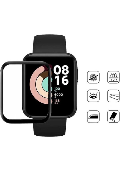 Xiaomi Mi Watch Lite Uyumlu Akıllı Saat Ekran Koruyucu Tam Kaplayan Hd Esnek Ultra Darbe Emici