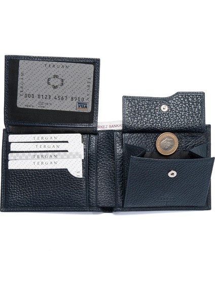 Lacivert Hakiki Deri Erkek Cüzdan - S1CE00001469-A38