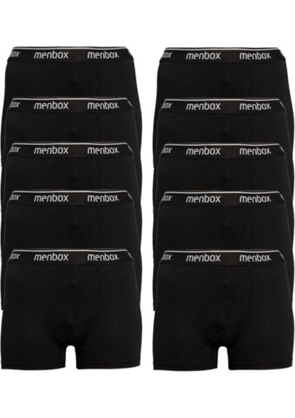 Erkek 10'lu Paket Likralı Pamuklu Boxer