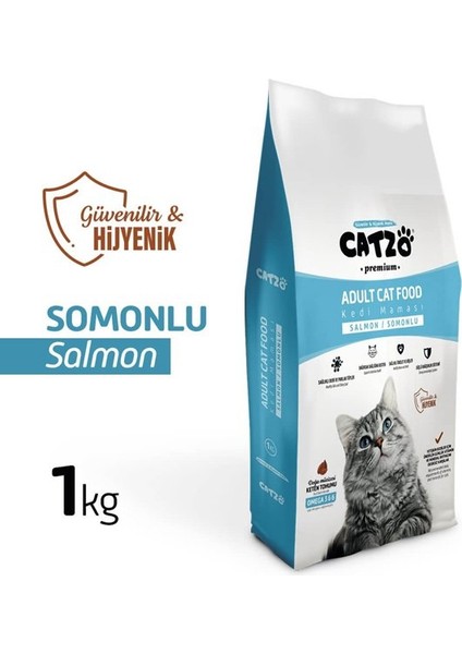 Premium Somon Balıklı Yetişkin Kedi Maması 1 kg