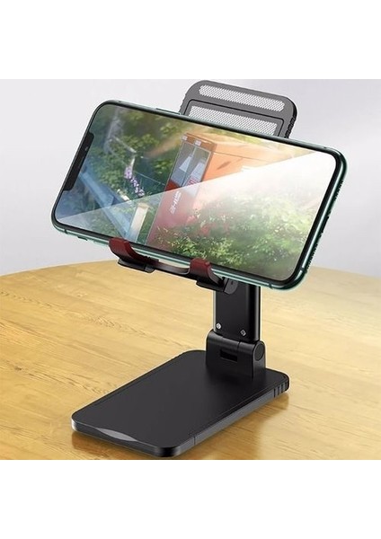 Masa Üstü Telefon Tablet Standı Kademeli Yükseklik Ayarlı Tutucu