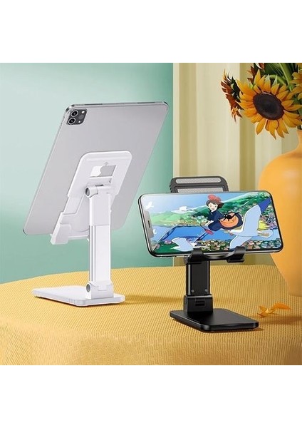 Masa Üstü Telefon Tablet Standı Kademeli Yükseklik Ayarlı Tutucu