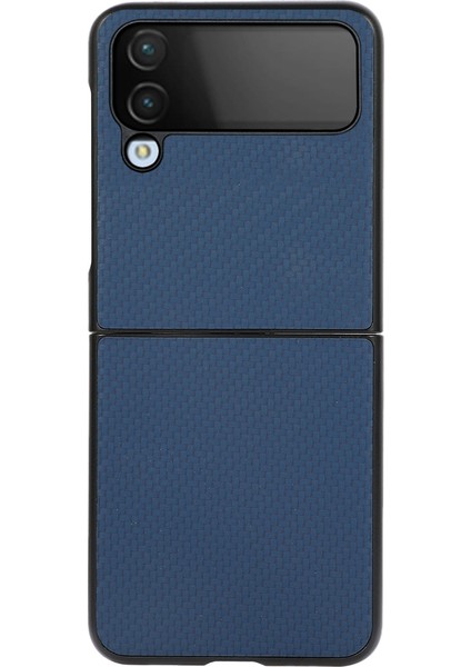 Samsung Galaxy Z Flip4 Mavi Için Karbon Fiber Doku Kasası( Yurt dışından )