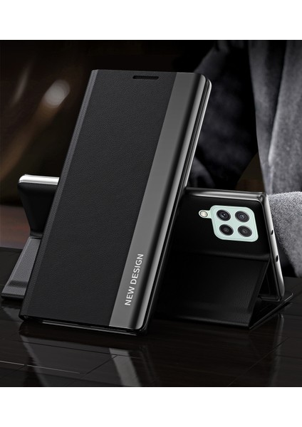 Samsung Galaxy M33 5g Siyah Için Yan Ektrojent Deri Kılıf( Yurt dışından )