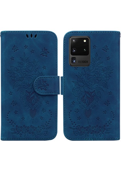 Samsung Galaxy S20 Ultra Mavi Için Deri Telefon Kılıfı( Yurt dışından ) modelleri