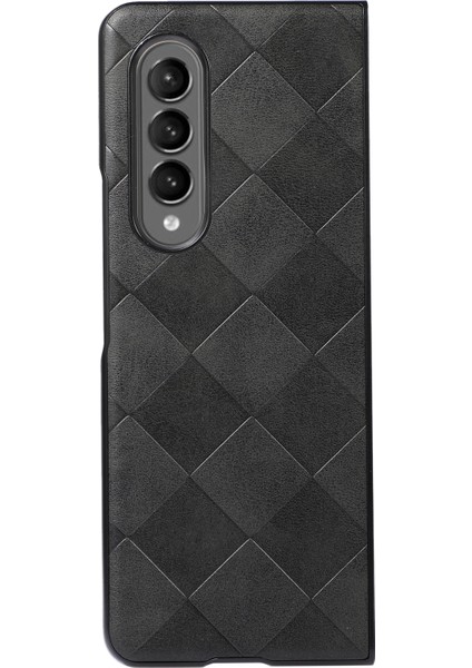 Samsung Galaxy Z Fold4 Siyah Için Dokuma Ekose Pu Telefon Kılıfı( Yurt dışından ) fiyatları