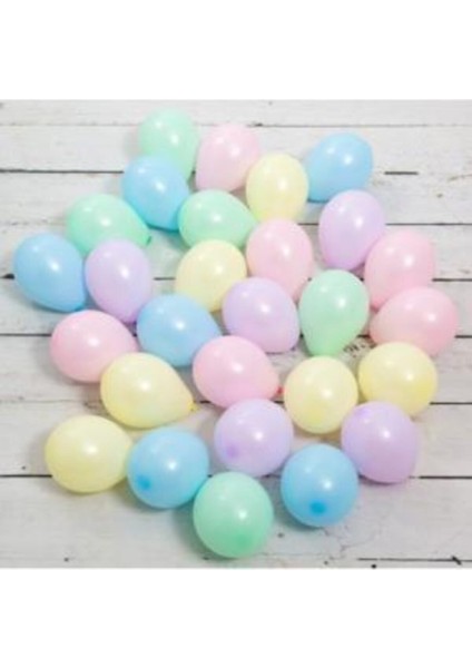 Mini Makaron Karışık Balon 6 Inç 50 Adet