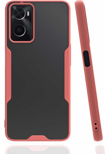 Oppo A76 Kılıf Kamera Korumalı Colorful Kapak - Pembe