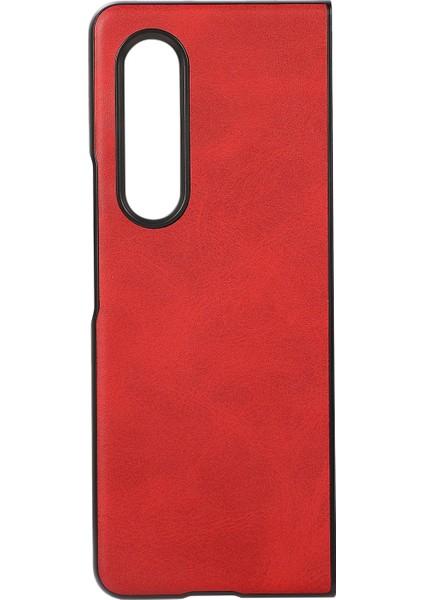 Samsung Galaxy Z Fold4 Kırmızı Için Iki Renkli Buzağı Doku Telefon Kılıfı( Yurt dışından ) modelleri