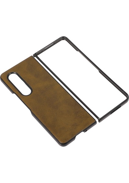 Samsung Galaxy Z Fold4 Yeşil Için Iki Renkli Buzağı Doku Telefon Kılıfı( Yurt dışından ) fiyatları