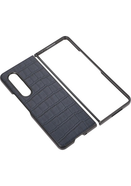 Samsung Galaxy Z Fold4 Mavi Için Timsah Doku Telefon Kılıfı( Yurt dışından ) fiyatları