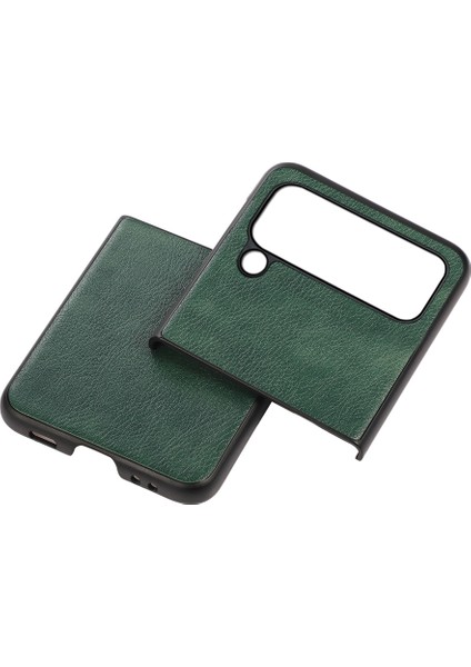 Samsung Galaxy Z Flip4 Green Için Iki Renkli Litchi Doku Kılıfı( Yurt dışından ) fırsatları