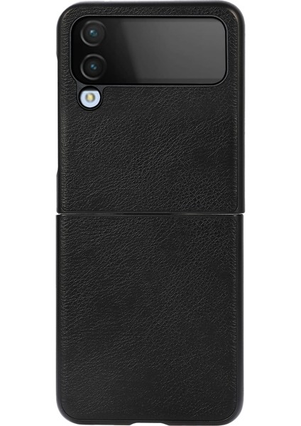 Samsung Galaxy Z Flip4 Siyah Için Iki Renkli Litchi Doku Kılıfı( Yurt dışından ) modelleri