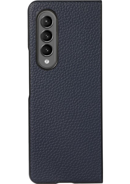 Samsung Galaxy Z Fold4 Mavi Için Lychee Doku Telefon Kılıfı( Yurt dışından ) fiyatları