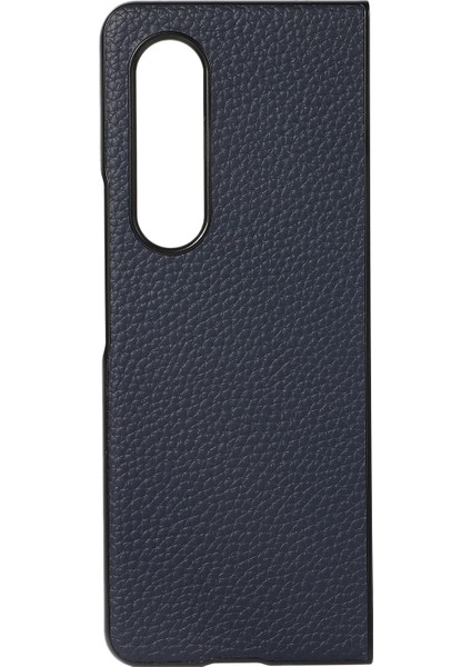 Samsung Galaxy Z Fold4 Mavi Için Lychee Doku Telefon Kılıfı( Yurt dışından ) modelleri