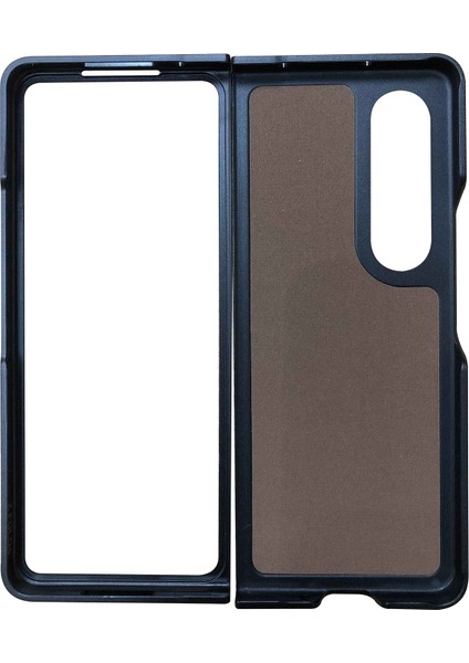 Samsung Galaxy Z Fold4 Kahverengi Için Çift Renkli Çılgın At Kılıfı( Yurt dışından ) fırsatları