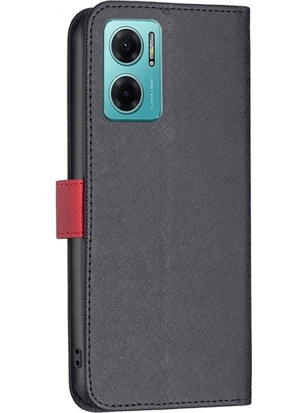 Xiaomi Redmi Için Çapraz Deri Kılıf 10 5g / Not 11E Siyah( Yurt dışından ) fırsatları