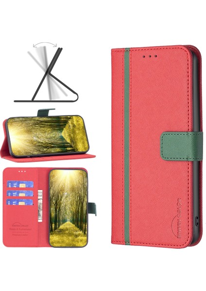 Xiaomi Redmi Için Çapraz Deri Kılıf 10C Kırmızı( Yurt dışından ) fiyatları