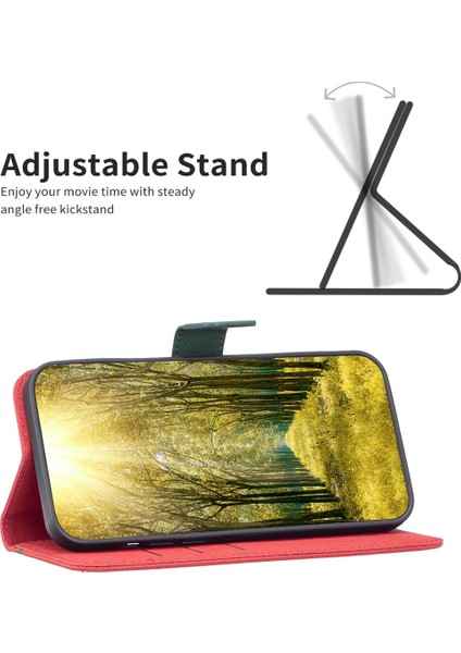 Xiaomi Redmi Için Çapraz Deri Kılıf 10C Kırmızı( Yurt dışından ) modelleri