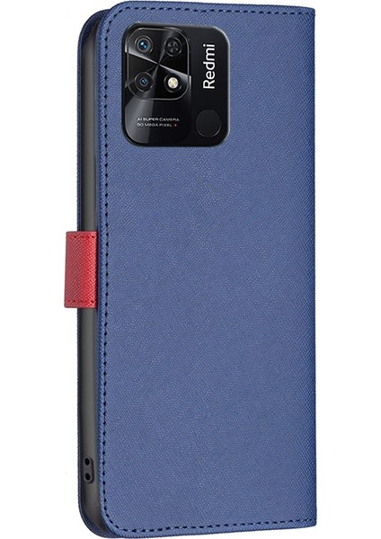 Xiaomi Redmi 10C Mavi Için Çapraz Deri Kasa( Yurt dışından ) fırsatları