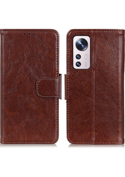 Xiaomi 12 Kahverengi Için Nappa Doku Deri Kılıf( Yurt dışından ) modelleri