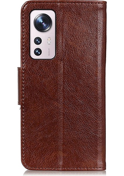 Xiaomi 12 Kahverengi Için Nappa Doku Deri Kılıf( Yurt dışından ) fırsatları