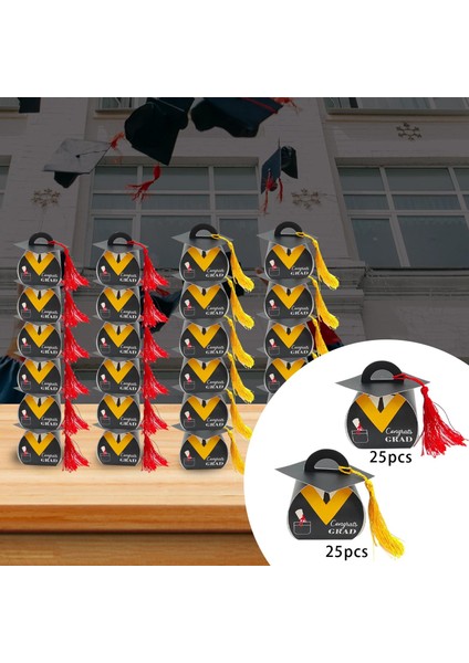 50 Mezuniyet Töreni Parti Grad ile Şeker Kutusu (Yurt Dışından)