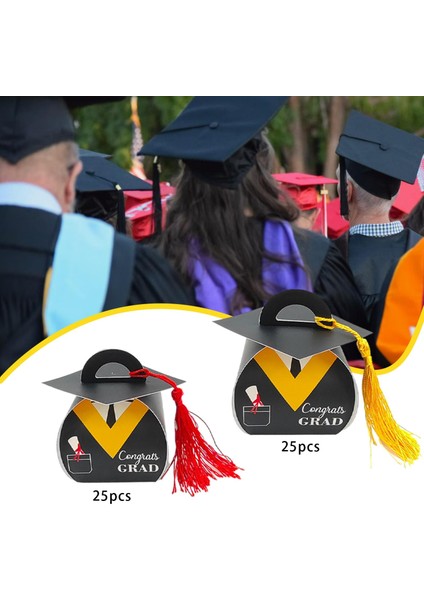 50 Mezuniyet Töreni Parti Grad ile Şeker Kutusu (Yurt Dışından)