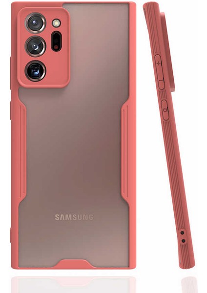 Samsung Galaxy Note 20 Ultra Kılıf Kamera Korumalı Colorful Kapak - Pembe