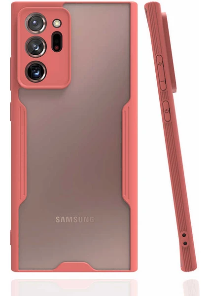 Kzy Samsung Galaxy Note 20 Ultra Kılıf Kamera Korumalı Colorful Kapak - Pembe