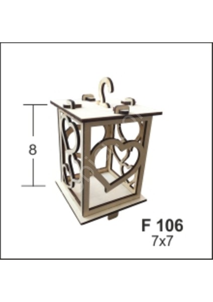 Tealight Küçük Boy Lazer Kesim Obje F106