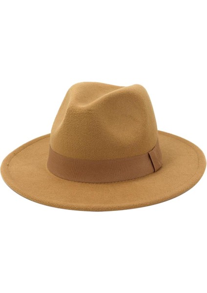 Düz Üst Fedora Şapkası Bej (Yurt Dışından) fiyatları