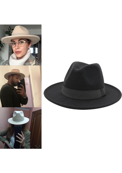 Düz Üst Fedora Şapkası Koyu Gri (Yurt Dışından) indirimleri