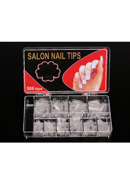 Ronıkı Protez Tırnak Salon Tipi Tips 500 Adet Şeffaf