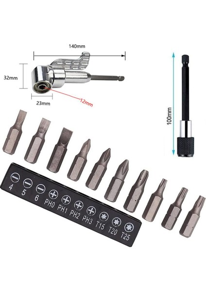 Matkap Için Vidalama Uç Seti Altıgen Hex Köşe Kör Vidalama Aparatı Hızlı Bits Değiştirme Adaptörü