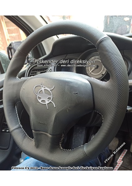 Citroen C3 2009-2015 Tam Uyumlu Spor Deri Direksiyon Kılıfı fiyatları