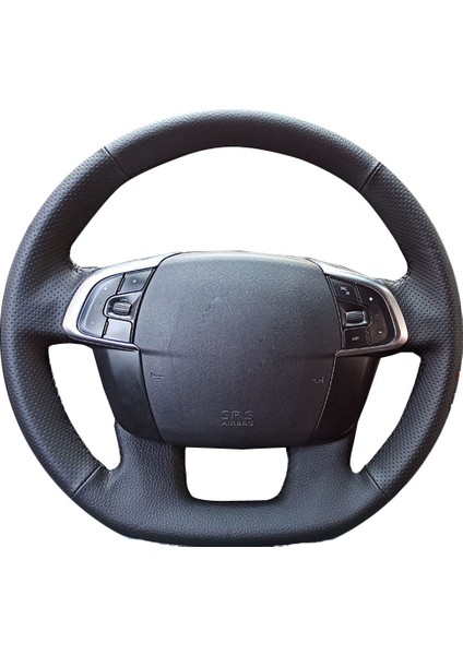 Citroen C4 2012-2018 Arası Tam Uyumlu Spor Deri Direksiyon Kılıfı