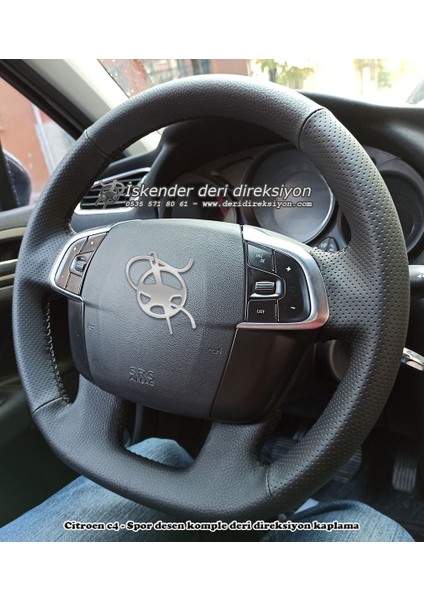 Citroen C4 2012-2018 Arası Tam Uyumlu Spor Deri Direksiyon Kılıfı fiyatları