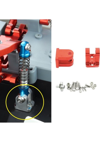 Wpl D12 D42 Için 2 Parça Ön Amortisör Dağı Model Buggy Aksesuarları Kırmızı