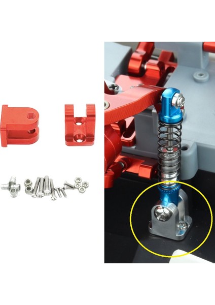Wpl D12 D42 Için 2 Parça Ön Amortisör Dağı Model Buggy Aksesuarları Kırmızı