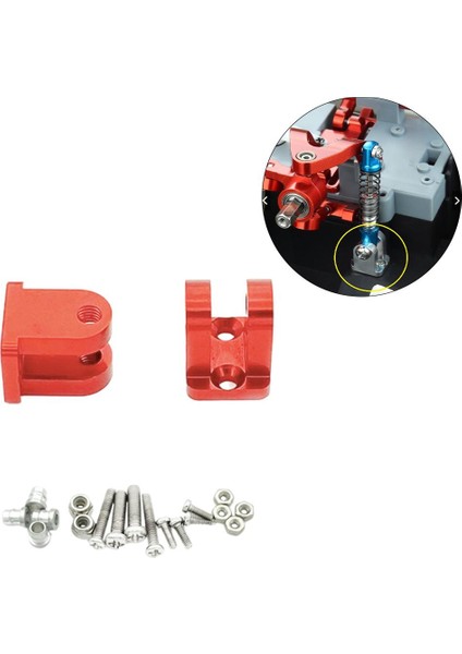 Wpl D12 D42 Için 2 Parça Ön Amortisör Dağı Model Buggy Aksesuarları Kırmızı
