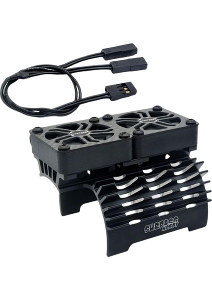 Rc Fırçasız Motor Fan 16000 Rpm Motor Soğutucu 1/5 Rc Araba Kamyon Crawler Siyah Için