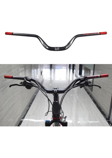 Dağ Bisikleti Gidonu Mtb Tepe Dh Bisiklet Yükseltici Çubuğu Yüksek Katlı Tutamak 780 mm Kırmızı (Yurt Dışından)